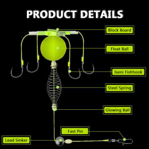 ZEEMIN New String Hook Fishing Bait Cage Four Hook Carbon Steel Line Group Feeder Sinker Float Fishing Spring Bait Cage Accessories