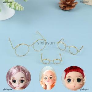 [COD] yixiayun 5/10Pcs Fashion Round Frame Lensless Retro Cool Doll Glasses For 9/25/30cm Doll