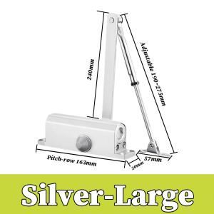 Spring Door Closer Auto Return Simple Installation for Home Interior Doors Compact Easy Push