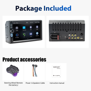 【Local Delivery】ESSGOO Car Radio 2Din Universal 7inch HD IOS/Android Mirrorlink Car MP5 Multimedia Player Touch Screen Stereo Bluetooth USB/TF/FM suppose Backup Camera Monitor MP5 Players Head Unit