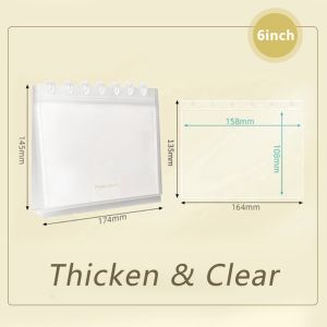 FLORI PP Photo Album 3/4/5/6 Inch Photo Clear Photocard Holder Portable Mushroom Hole Desktop Display Album Kpop Photocard Collection