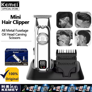 Kemei KM-2831 Mini Hair Clipper Professional Barber Electric Haircut Razor Metal Body Base Charging Hair Trimmer