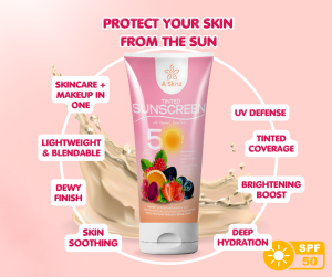 Tinted Facial Sunscreen SPF 50 with Vitamin C for Dewy Finish