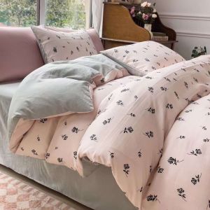 VỎ CHĂN GA GỐI HOA NHÍ VINTAGE ĐŨI COTTON MINIMIZE 40S NHẬP KHẨU LOẠI 1