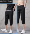 [M - 5XL] Running Cropped Shorts Men Sports Short Pants Fast Dry Seluar Sukan Pendek Tiga Suku 3/4 Lelaki Lutut. 
