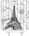 Eiffel Tower Shower Curtain R Hand-Painted Postmar Seal France Romantic European Paris City Architectural Cultural Landmark Printing Fabric Bathroom Decor Curtain Set with Hook. 