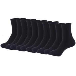 Athletic Socks Soft Breathable Cotton Crew Socks Moisture Wicking High Ankle Socks Casual Boot Socks for School Work
