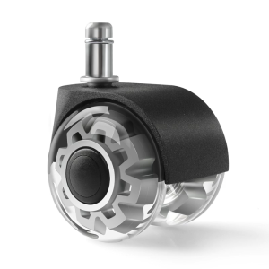 Practical Sturdy Materials 2Inch PU Clear Twin Wheel Furniture Casters Easy Installation and Quiet Operations Designs