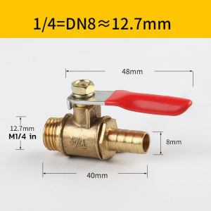 Wisell วาล์วเปิด ปิด ท่ออุปกรณ์บอลวาล์วทองเหลือง มินิบอลวาวล์ 1/4นิ้ว 8 มม. pneumatic ball valve