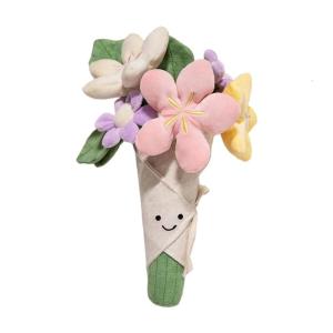 Plush Flower Bouquets Stuffed Flower Doll Home Decoration Gift for Women Mother on Valentines Day Anniversary Birthday