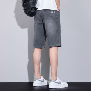 [ Summer New ][ Summer New ] Lyocell Tencel Denim Shorts Men Summer Thin Trendy Loose Straight Ice Silk Casual Five-Point Mid Pants [ Ultra-Thin Sweat-Permeable ][ Ultra-Thin Sweat-Permeable ]