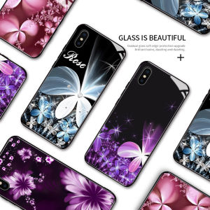 เคสโทรศัพท์ Vivo Y76 5G สำหรับหญิงหญิง สีม่วงดอกไม้ พิมพ์เคสแข็งกันกระแทก