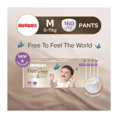 Huggies Free Sense Baby Diaper Pants M Case 40s x 4