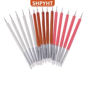 [COD] SHPYHT SPORTS 5pcs Set soft pottery clay tool silicone+stainlestwo head sculpting art tool