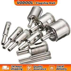 【Fast delivery】 Efficient 15 Piece Glass Drill Bit Set for Ceramic and Glass Materials Diamond Coated for Home Renovation and Crafting