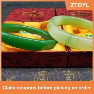 【ZTOYL】 กำไลข้อมือหยกแท้สีเขียวน้ำแข็งธรรมชาติสร้อยข้อมือหรูหราสำหรับผู้หญิงของขวัญแฟนสาว