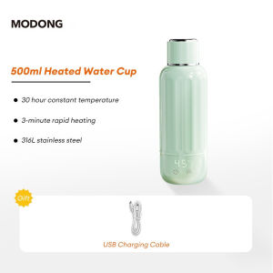 MOODNG Rechargeable Stainless Steel Electric Boiling Cup Wireless Heating Electric Kettle Insulation Constant Temperature Baby Milk Mixer