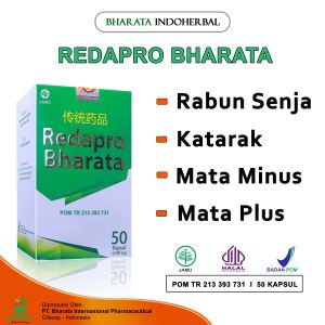 Obat Rabun Senja Katarak Mata Minus Redapro Bharata Kemasan 250g Isi 50 Kapsul