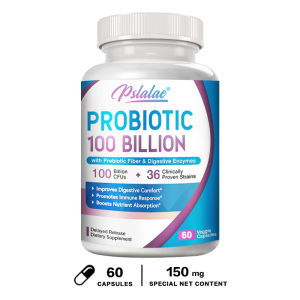 Fast delivery[120 capsules]Premium Probiotics for Men & Women - 100 Billion CFUs Prebiotic Fiber & Enzymes for Optimal Gut & Immune Function