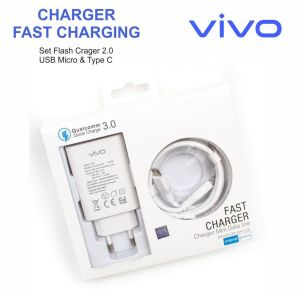 Charger for VIVO V19/V17/Pro/Y30/X27 Fast Charging Type C & Micro Adapter High Quality