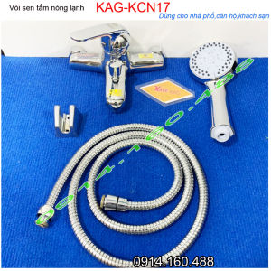 Vòi sen nóng lạnh Biggo KAG-KCN17 nước mạnh chrome bóng BH 5 năm  Trọn bộ Vòi gật gù có bát sen dùng cho máy năng lượng