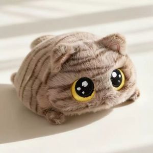 RANG Round Cat Plush Doll Cartoon Big Eyes Cat Pillow Kawaii 15cm Black Cat Plush Toys For Kids