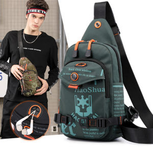 Men Nylon Waterproof Chest Bag Travel Casual Sling Bag Body Bag Male Shoulder Pouch Bags Backpack For Man