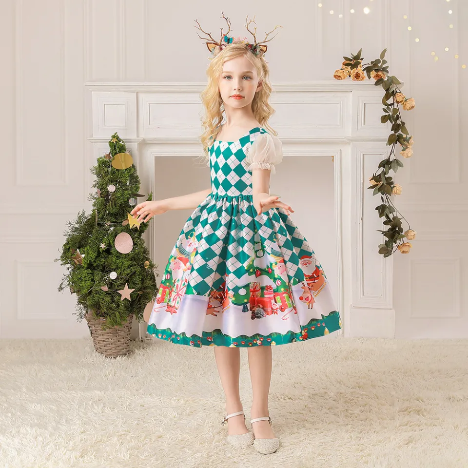 Girls Christmas Dresses 4 10 Years Old Girls Christmas Princess Dress Christmas Children Costume Christmas Eve Party Carnival Halloween Dress Carnival New Year Dress Lazada PH