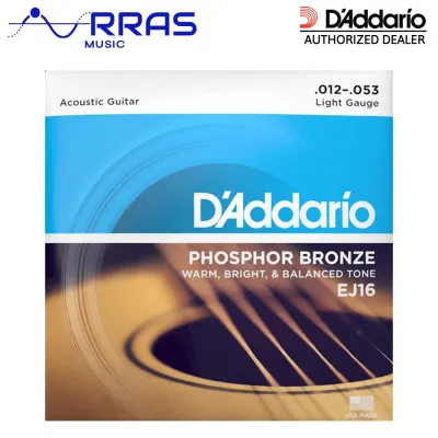 Daddario Phosphor Bronze Acoustic Strings EJ16 (Light / .012 - .053)