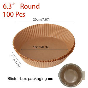 【SALE】50/100 PCS Air Fryer Paper Liner Disposable Parchment Round Paper for Airfryer Oil-proof Paper Sheet 6.3"
