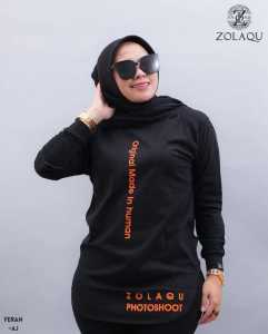 SEMI TUNIK ZOLAQU WARNA HITAM BODI OVAL