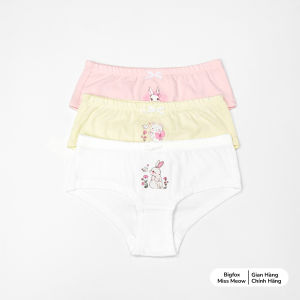 Quần lót bé gái BIGFOX MISS MEOW size đại Combo 3 quần chip tam giác cho bé xuất dư chất cotton cao cấp siêu mềm mịn cỡ trẻ em 10-36kg
