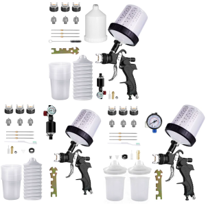 Air Sprayer Guns with Mixing Cup Guns Automotive with 1.4/1.7/2mm Nozzles for Car Primer