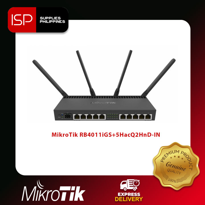 MikroTik RB4011 - RB4011iGS+5HacQ2HnD-IN - Bandwidth Manager - Hotspot ...