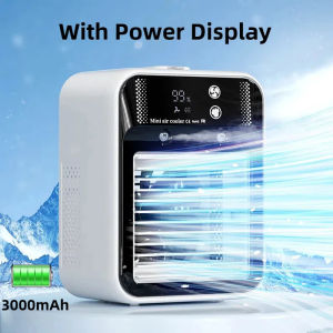 USB Desktop Fan Water tankAir Cooler Portable Personal Cooling Device 1800mAh Lithium Battery Low Voltage Operation Fan