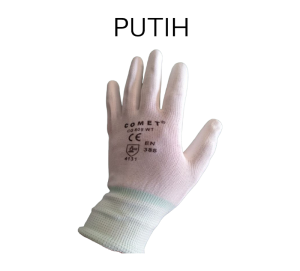Sarung Tangan Safety Lapis Karet 1 Pasang Comet Cg805 Bk Hitam Dan Putih Original