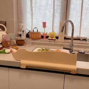 Sink water blocking plate kitchen dishwashing basin water blocking plate sink countertop splash proof baffle splash proof milk dog