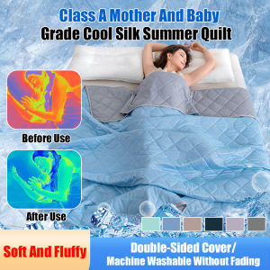✨Soft And Cool✨Class A Mother And Baby Grade Ice Cream Cool Silk Summer Quilt/Solid Color Summer Quilt/Air-Conditioned Room Quilt/Summer Student Dormitory Quilt Core