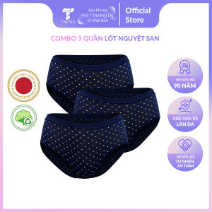 Combo 3 Quần Lót Nguyệt San chống thấm cotton thoáng khí Takagi