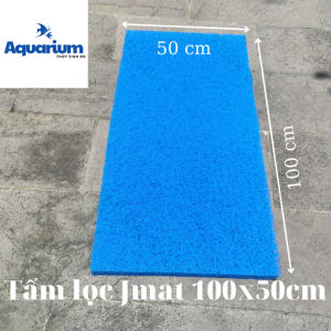 Jmat xanh dương không keo loại 50x100cm dày 38cm vật liệu lọc hồ cá koi