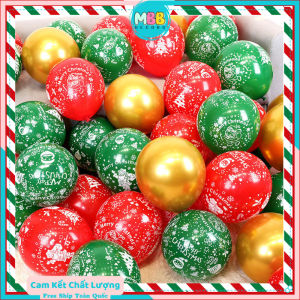 NOEL 2023 - Set 30 Bong Bóng Bay Hoa Tiết Noel Giáng Sinh Trang Trí Noel Giáng Sinh Cho Quán Cà Phê Lớp Học Văn Phòng