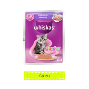 Pate Whiskas Mèo Con Gói 80G Nhiều Vị