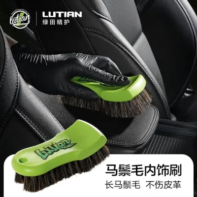 🔥Ready Stock🔥Greenfield detail brush dust removal car interior cleaning brush extended soft bristle brush stain removal car washing tool does not damage leather绿田细节刷除尘汽车内饰清洁刷加长软毛刷去污洗车工具不伤皮革