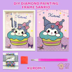 TAIYO DIY Watercolor Diamond Painting Frame Color Cat Air Karakter Manik Lukisan Bingkai Paint Warna