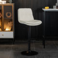 Nordic luxury bar stool nappa leather seat 360° rotatable and liftable stool bar stool high chair. 