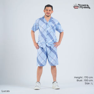Nyonya Piyama Set Katun Pria Classic (Lucas)