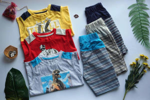 BỘ BÉ TRAI SIZE ĐẠI (17-42KG) thun cotton xuất dư - Đồ bộ sát nách bé trai