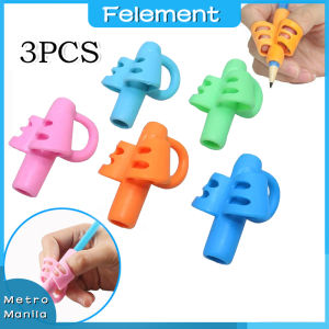 3pcs Soft Silica Pencil Grasp Elementary School Stationery Pen Holder Pen Grip
