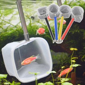 OUTOPEN Flexible Stainless Steel Gadgets Fish Scoop Cleaning Tool Fish Tank Cleaning Fish Tank Accessory Catch Net Fishnet Aquarium Supplies