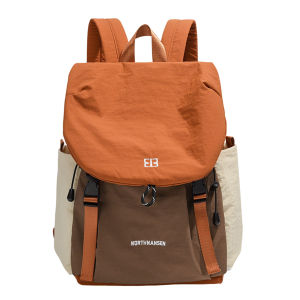 【Fast delivery】 Mens Casual Backpack with Color Block Pattern Lightweight Mountaineering Bag for School and Travel